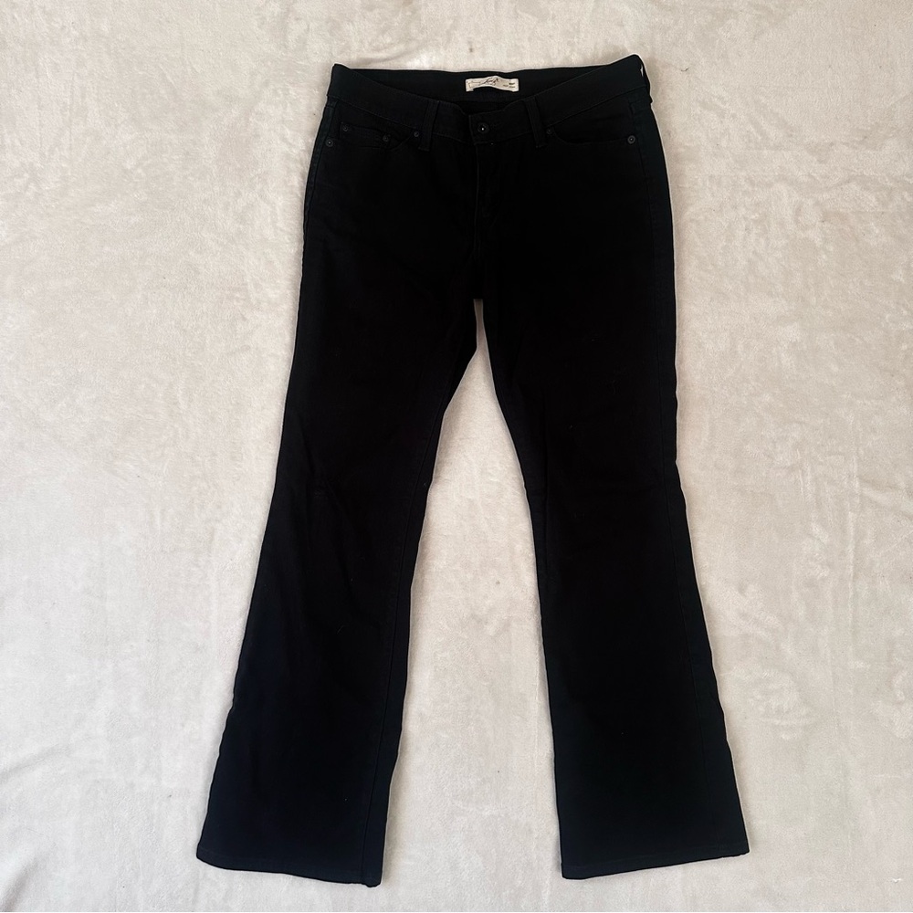 Levi's 553 Flare Bootcut Black size 6 Stretchy Women’s Jeans